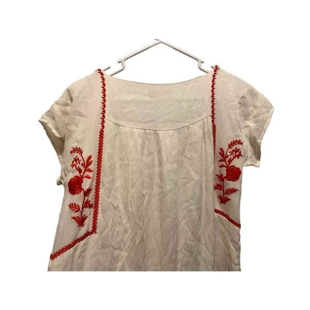 Altar’d State Vintage Inspired Red and Cream Tunic Dress Size M - Picture 7 of 12
